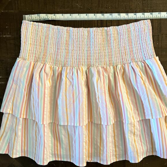 Vineyard vines Harbor pastel Ruffled Smocked puff Skirt Size L - Picture 8 of 9